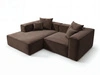 Ecksofa L Links Vellaro Braun
