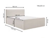 Boxspringbett mit Bettkasten 180x200 Osteno Creme
