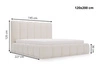 Polsterbett mit Bettkasten und Lattenrost 120x200 Imperial Hellgrau