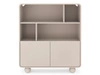 Bücherregal für das Wohnzimmer auf kugelförmigen Beinen Soffio Kaschmir
