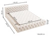 Polsterbett mit Bettkasten und Lattenrost 140x200 Palini Schwarz