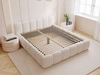 Polsterbett ohne Bettkasten mit Lattenrost 120x200 Cloud Low aus Bouclé-Stoff Beige