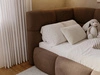 Gepolstertes Jugend-Einzelbett mit Bettkasten und Holzrost 90x200 Modo One Rechts Braun