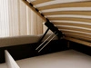 Polsterbett mit Bettkasten und Bettrost 160x200 Sweet Low Dunkelbeige