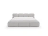 Polsterbett mit Bettkasten und Bettrost 140x200 Sweet Low Grau