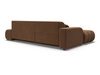 Ecksofa L-Form mit Schlaffunktion und Bettkasten Lisso Links Terrakotta