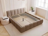 Polsterbett ohne Bettkasten mit Lattenrost 180x200 Cloud Low aus Bouclé-Stoff Braun