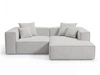 Ecksofa L Rechts Vellaro Grau