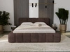 Polsterbett mit Bettkasten und Lattenrost 180x200 Ibiza Braun