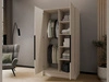 Kleiderschrank 100 cm Perugia Kaschmir mit schwarzen Griffen