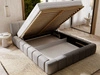 Polsterbett mit Bettkasten und Lattenrost 160x200 Split Grau