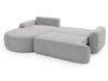 Ecksofa L-Form Links mit Schlaffunktion und Bettkasten Aurio Grau