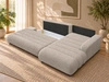 Ecksofa L-Form mit Schlaffunktion und Bettkasten Lisso Rechts Cremefarben