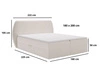 Boxspringbett mit Bettkasten 180x200 Bogota Creme