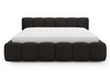 Polsterbett ohne Bettkasten mit Lattenrost 180x200 Cloud Low aus Bouclé-Stoff Schwarz