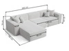 Ecksofa L-Form Rechts Arizona Hellgrau