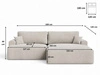 Ecksofa L-Form mit Schlaffunktion und Bettkasten Serene Links Grau