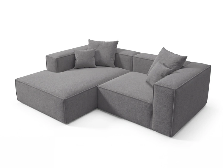 Ecksofa L Links Vellaro Dunkelgrau