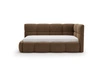 Gepolstertes Jugend-Einzelbett mit Bettkasten und Holzrost 90x200 Modo One Links Braun