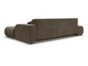 Ecksofa L-Form mit Schlaffunktion und Bettkasten Lisso Rechts Braun
