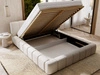 Polsterbett mit Bettkasten und Lattenrost 180x200 Split Hellgrau