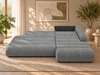 Ecksofa L-Form mit Schlaffunktion und Bettkasten Lisso Rechts Grau
