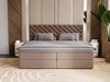 Boxspringbett mit Bettkasten 140x200 Bergamo Braun