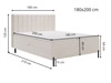 Boxspringbett mit Bettkasten 180x200 Primavera Schwarz
