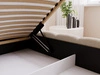 Polsterbett mit Bettkasten und Lattenrost 180x200 Cloud Low Bouclé-Stoff Dunkelbeige