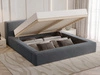 Polsterbett mit Bettkasten und Lattenrost 180x200 Mali Dunkelgrau