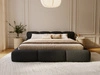 Polsterbett mit Bettkasten und Bettrost 200x200 Sweet Low Schwarz