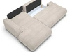 Ecksofa L-Form mit Schlaffunktion und Bettkasten Lisso Links Cremefarben