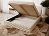 Polsterbett mit Bettkasten und Lattenrost 200x200 Wave Beige