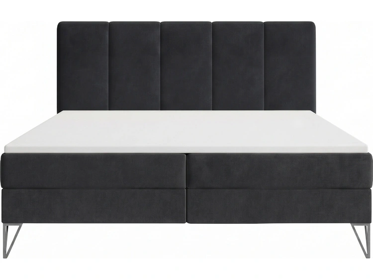 Boxspringbett mit Bettkasten 160x200 Vendi Schwarz