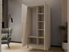 Kleiderschrank 100 cm Perugia Kaschmir mit goldenen Griffen