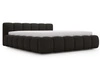 Polsterbett ohne Bettkasten mit Lattenrost 120x200 Cloud Low aus Bouclé-Stoff Schwarz