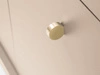 Kommode mit Türen sowie Schubladen mit Golden Metallbeinen 104 cm Amor Beige