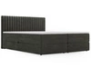 Boxspringbett mit Bettkasten 140x200 Marbella Dunkelgrau