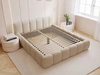 Polsterbett ohne Bettkasten mit Lattenrost 140x200 Cloud Low aus Bouclé-Stoff Dunkelbeige