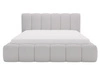 Polsterbett ohne Bettkasten mit Lattenrost 120x200 Cloud aus Bouclé-Stoff Hellgrau