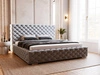Polsterbett mit Bettkasten und Lattenrost 160x200 Astra Hellgrau