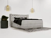 Boxspringbett mit Bettkasten 120x200 Lion Hellgrau