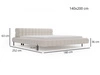 Polsterbett mit Lattenrost 140x200 Imagine Beige