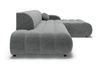 Ecksofa L-Form mit Schlaffunktion und Bettkasten Lisso Rechts Grau