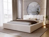 Polsterbett mit Bettkasten und Lattenrost 140x200 Plaza Creme