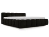 Polsterbett ohne Bettkasten mit Lattenrost 180x200 Cloud Low aus Samtstoff Schwarz