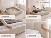 Polsterbett ohne Bettkasten mit Lattenrost 180x200 Cloud Low aus Bouclé-Stoff Beige