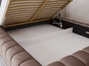 Polsterbett mit Bettkasten und Lattenrost 180x200 Italia Braun