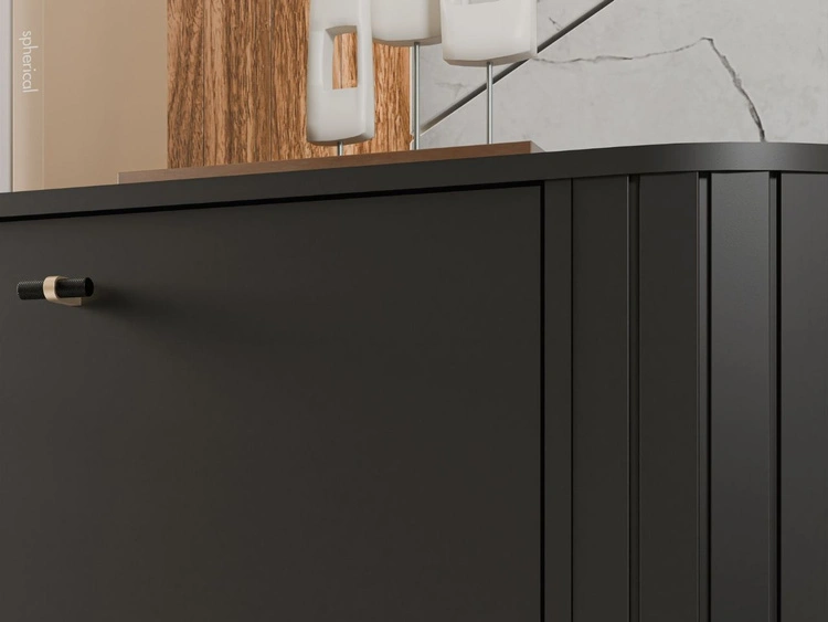 Couchtisch mit Stauraum Soria Schwarz mat