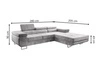 Ecksofa L-Form Rechts mit Schlaffunktion und Bettkasten Solam Rosa
